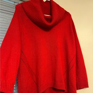 INC women's cowl neck sweater XL Brick Red